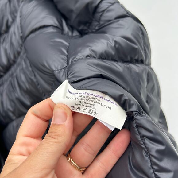 M. M. Lafleur Padma Puffer Jacket Coat Down Black Puffy Large Cinched Full Zip - Picture 12 of 14